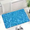 Alfombrilla de baño con diseño de ondas de agua, alfombrilla absorbente y de secado rápido de tierra de diatomeas para el baño, alfombrilla para pies resistente a la suciedad y antideslizante