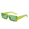 Lentes de Sol de Montura Cuadrada Estilo Europeo y Americano Lentes Cuadrados Únicos Lentes de Sol Cuadrados de Color Jalea Versátiles y a la Moda para Mujer