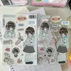 Pegatinas Lindas y Adorables de Niña, Pegatinas Dulces y Geniales de Niña, Pegatinas de Dibujos Animados Estilo Ins, Pegatinas para Diario DIY de Personajes Coreanos