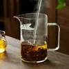 Taza de Fair de Vidrio de Borosilicato Alto con Filtro de Media Luna para Té Verde, Taza de Infusión con Separación de Té y Agua, Nuevo Estilo Chino para Té Negro y Té de Flores