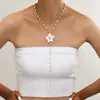 Colar com Pingente de Cruz de Diamante Nova Moda Criativa Transfronteiriço Corrente de Franja de Alta Qualidade para Mulheres Corrente de Clavícula Empilhada Atacado