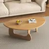 Mesa de centro de madera maciza para salas de estar pequeñas, estilo nórdico minimalista moderno, vidrio transparente, diseño minimalista, mesa de té creativa de Isamu Noguchi