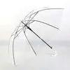 Guarda-chuva Simples Transparente Estilo Japonês 16 Varetas Automático Cabo Longo Guarda-chuva Cabo Reto Feminino Guarda-chuva Transparente de Estudante LOGO Impresso Guarda-chuva Publicitário