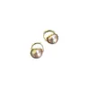 Novos Brincos de Pérola Dourado Champagne 2026 para Mulheres, Luxo Leve, Sensação de Alto Padrão, Design de Nicho, Elegantes, Versáteis Brincos de Tarraxa/Joias para Orelha