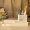 Nuevo portalápices 3D luz nocturna USB calendario para oficina en casa rotulación creativa regalo adornos de regalo luz nocturna