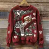 Roupas Femininas Transfronteiriças Site Independente da Amazon Outono e Inverno Natal Moletom Fofo Moletom de Flanela Feminino Manga Longa