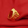 Anillo de Dragón de Doble Capa Chapado en Oro de Latón para Hombre Anillo de Dragón Auspicioso Electrochapado en Cobre Puro con Estilo Chino Grabado Tamaño Ajustable