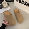 Para Personas Menudas, Estos Zapatos Aumentan la Altura en 5 cm ~ Mocasines Gruesos de Cuero Genuino Estilo Birkenstock para Mujer, Nuevos Zapatos Mule de Punta Cerrada para Primavera/Verano