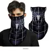 Máscara facial de triángulo colgante para oreja con patrón Mang de camuflaje de Spider-Man, bufanda de verano para protección solar de calavera de motocicleta al aire libre