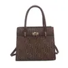 Bolsas de Mano Retro Europeas y Americanas para Mujer, Gran Capacidad, Estilo Nuevo, Bolso de Hombro Elegante Estampado, Diseño Elegante, Bolso Tote Cruzado Moderno