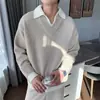 Suéteres de imitación de dos piezas para otoño e invierno para hombres y mujeres, estilo retro japonés, holgados, casuales, relajados, de alta gama, versátiles, prendas de punto con cuello