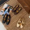 Zapatos Mary Jane planos estilo mango francés de punta redonda para mujer 2026, con diseño de doble hebilla, estilo versátil y suelas suaves