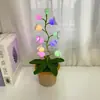 [Producto Terminado] Linterna de Campanillas de Lana Tejida a Mano Transfronteriza Flor Artificial Adornos de Escritorio Tejidos Regalos Creativos