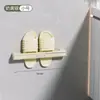 Estante para Pantuflas de Baño Personalizado, Estante para Pantuflas de Baño Montado en la Pared sin Perforaciones, Zapatero sin Instalación para Dormitorio de Estudiantes