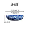 Jingdezhen Tanque de Peces Cerámico Pezera Pequeña de Escritorio Cerámica Redonda Pequeño Tanque de Peces Maceta de Nenúfar Pecera de Peces Dorados Tortuga Pintada a Mano