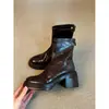 Botines de Tobillo de Tacón Alto con Punta Redonda Retro para Mujer 2026 Otoño Invierno Nuevos con Tacón Grueso Suela Gruesa Versátiles Aumentan la Altura Botas Martin Botas Adelgazantes