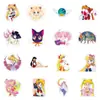 100 pegatinas de dibujos animados de hermosa chica guerrera Sailor Moon para taza térmica, cuaderno, decoración impermeable, venta al por mayor