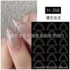 Pegatinas para uñas con plantilla francesa hueca, arco plano de doble uso, pegatinas para uñas, v, nuevas pegatinas para pintura en aerosol de uñas, pegatinas de línea