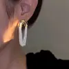 Pendientes de Borla Metálicos Semiredondos de Múltiples Capas con Sentido de Diseño Simple de Nicho para Mujer 2024 Nueva Moda Pendientes Distintivos