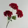 3 Hortensias Pequeñas, Hortensia de Madera Simulada Bola de Nieve Individual, Decoración para Bodas y Hogar, Arreglo Floral, Fila de Flores para Paisajismo, Flores Artificiales