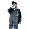 Casaco infantil primavera e outono 2024 estilo coreano combinação de cores manga raglan estilo western infantil roupas infantis crianças médias e grandes roupas de primavera para crianças corta-vento atacado