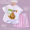 Conjunto de Verão do Rei Macaco Desenho Animado Esportivo Infantil em Malha Novo Tecido de Secagem Rápida para Meninos e Meninas Respirável Roupa de Casa