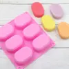 Mais de 6 até pequenas formas ovais de silicone para bolo DIY forma para cheesecake forma para moldar óleos essenciais de aromaterapia artesanal