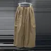 2025 Nuevos Pantalones Cargo de Silueta Holgada para Otoño e Invierno Pantalones Casuales para Mujer Pantalones de Pierna Ancha Plisados Retro Perezosos