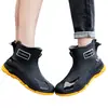 Botas de Lluvia Cortas Familiares Rosas para Días Lluviosos, Zapatos de vadeo Todo en Uno para Hombres y Mujeres, Zapatos de Goma para Todo Clima, Zapatos de Agua para Cocina