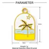Cámara de Goteo de Petróleo Transfronteriza Barco Avión DIY Colgante de Acero de Titanio Collar para Mujer Papas Fritas Té de Leche Colgante de Joyería de Acero Inoxidable