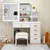 Amazon Más Vendido Transfronterizo Tocador Mesa de Tocador con Espejo Habitación Moderna Simple Apartamento Pequeño Tocador de Celebridad de Internet