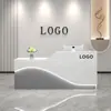 Balcão de Bar, Balcão de Caixa Registradora, Acabamento Fosco, Balcão Pequeno para Salão de Beleza, Mesa de Bar Comercial Simples e Moderna, Balcão de Recepção de Empresa