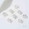 Cuentas Espaciadoras al Por Mayor Alta Retención de Color Cobre Plateado Plata Esterlina con Incrustaciones de Zircón Redondas Copo de Nieve Cuentas Espaciadoras para Joyería DIY Pulsera Collar