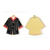 Temporada de Formatura DIY Liga de Liga com Gotejamento de Óleo Acessórios de Robe e Chapéu de Formatura Pingente Chaveiro Pingente de Corrente de Celular Feito à Mão