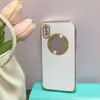 Para Apple x Fuga Funda de Teléfono con Patrón de CD Galvanizado iphone14 Color Sólido Anillo de Metal tpu Cubierta Protectora