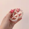 Faixa de Cabelo Rosa Love Intestino Pequeno Feminina Faixa de Cabelo de Alta Qualidade Elástico Faixa de Cabelo Simples Bola na Ponta Corda para Rabo de Cavalo Alto