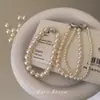 Pulsera de Perlas con Hebilla de Lingote Nueva 2025 para Niñas, Doble Capa, Lujo Ligero, Nicho, Exquisita, Francesa, de Gama Alta