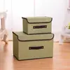 Nueva Caja de Almacenamiento Plegable con Tapa de Patrón Pied de Poule Transfronterizo, Caja de Almacenamiento de Tela para Artículos Varios y Organización de Ropa
