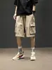Verano 2025 Nuevo Simple Suelto Casual Shorts para Hombre Pantalones Cargo Cinco Puntos Deportivos Sueltos de Media Longitud Modernos