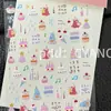 Pegatinas para Uñas Estilo Pastel de Oso de Cumpleaños Lindo 2026 en Stock Impermeables en Relieve Pegatinas 3D para Uñas Decoraciones