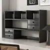 Estante de Almacenamiento de Madera Maciza para Escritorio Estante Pequeño para Libros de Escritorio Soporte Estación de Trabajo Estudiante Oficina Dormitorio Estante de Almacenamiento para Libros de Encimera
