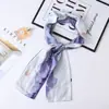 Bufanda Larga Estrecha Versátil Estilo Coreano para Mujer en Primavera y Otoño, Adecuada para Atar el Cabello, Elegante Pañuelo Cuadrado para Combinar con Trajes y Camisas