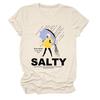 Estación Independiente de Ebay Europea y Americana Ropa Casual y Cómoda para Mujer Salada Todo Allí Sabores Camiseta de Manga Corta con Cuello Redondo