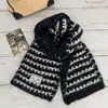 Bufanda de Punto a Rayas Coreana de Lana para Mujer 2025 Nuevo Otoño e Invierno Engrosada Protección para el Cuello Bufanda Cálida Tendencia Decorativa