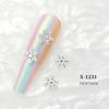 Manicure floco de neve jóias prata cheio diamante liga luz luxo Super Flash Natal Ano Novo decorações de unhas Novo estilo de celebridade da Internet