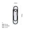 Clip de metal multifuncional para bolígrafo con forma de corazón, hebilla para escribir, papelería, accesorios para cuadernos, soporte fijo, clip para bolígrafo, colgador para bolígrafo