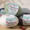 Hilo de Lana Pura Peinada Fino Bola de Hilo de Lana Fina Hermosa 50g Grosor Medio Crochet a Mano DIY Suéter Bufanda Tejida
