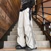 Marca de Moda Estilo Americano Vibe Pantalones Casuales para Adolescentes Hombres Rayados de Barril Recto Taslon Tendencia de Moda Moda Urbana Todo Fósforo