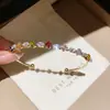 Pulsera Geométrica Minimalista Estilo Coreano con Circonita Forma de Gota de Agua Pulsera de Color Dopamina Joyería Exquisita de Lujo Ligero Venta al por Mayor