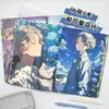 Novo Caderno Natsume Flores Azuis 16K Página Colorida Completa Diário de Mão Anime Desenho Animado Diário de Natsume